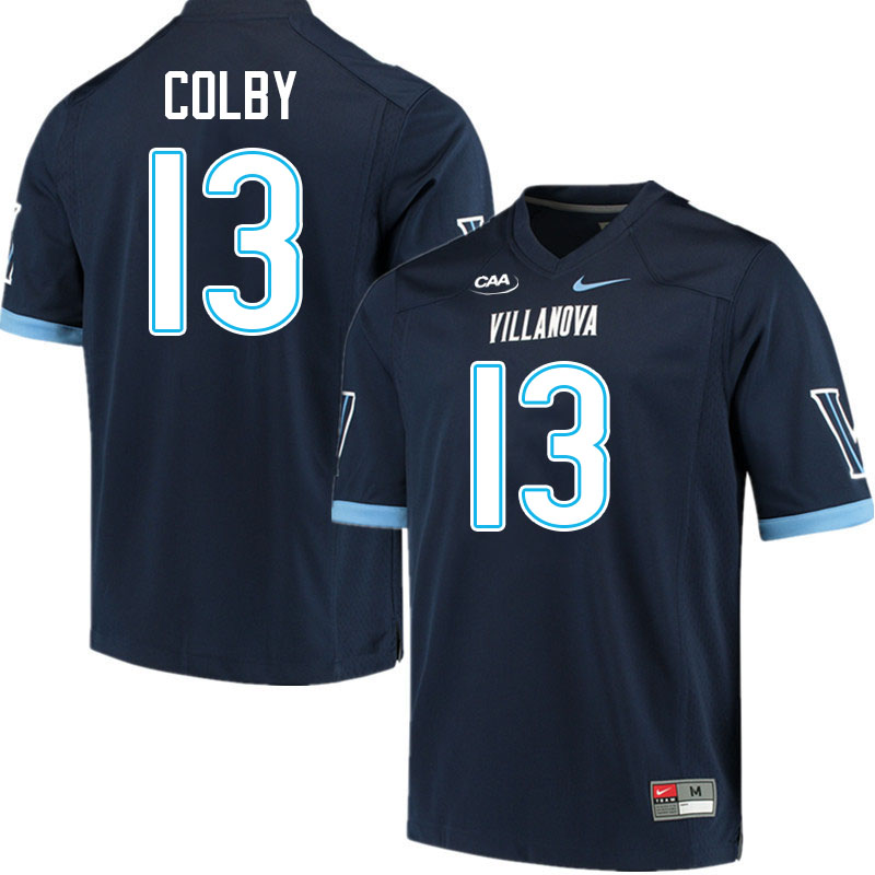 Villanova Wildcats #13 Chris Colby College Football Jerseys Stitched-Navy Villanova Wildcats #13 Chris Colby College Football Jerseys Stitched-Navy